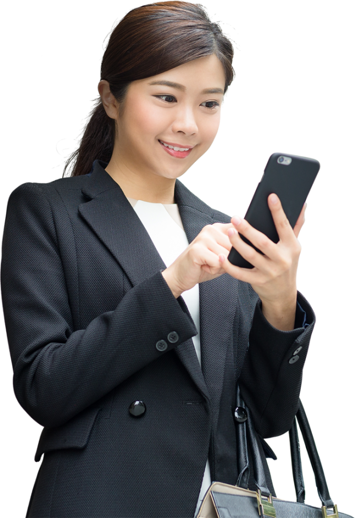 businesswoman use of mobile phone MNHJQMV 768x1117 1
