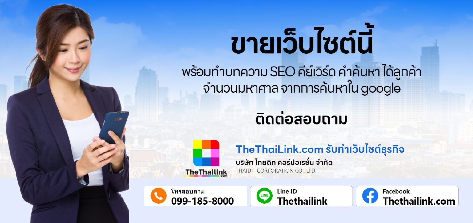 Thethailink.com บริษัท ไทยดิท คอร์ปอเรชั่น จำกัด รับทำเว็บไซต์ธุรกิจ ออกแบบเว็บไซต์ website Thaidit.co.th